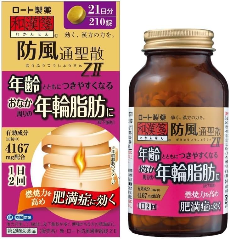 와칸센 방풍통성산 ZⅡ 패키지 (新・ロート防風通聖散錠ZⅡ)
